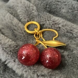 Gold and Red Cherry Pendant